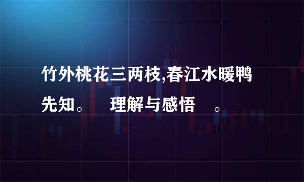 竹外桃花三两枝,春江水暖鸭先知。 理解与感悟 。