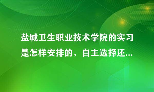 盐城卫生职业技术学院的实习是怎样安排的，自主选择还是强制来自安排