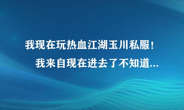 我现在玩热血江湖玉川私服！ 我来自现在进去了不知道要多少级才弄装备！ 任务好像都不能做！