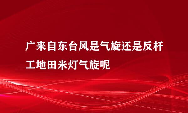 广来自东台风是气旋还是反杆工地田米灯气旋呢