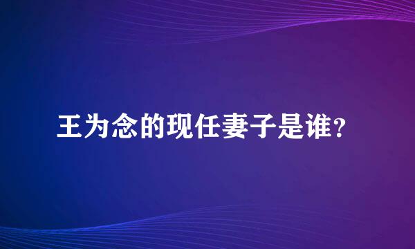 王为念的现任妻子是谁？