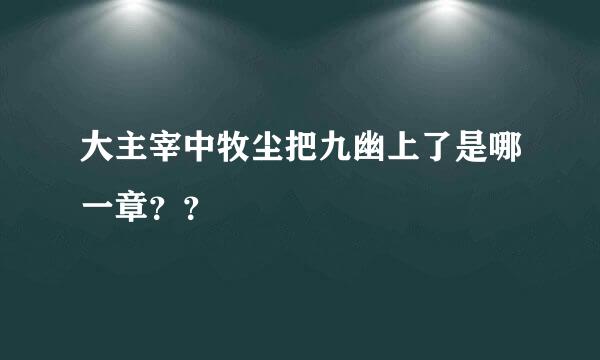 大主宰中牧尘把九幽上了是哪一章？？