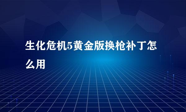 生化危机5黄金版换枪补丁怎么用