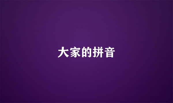 大家的拼音