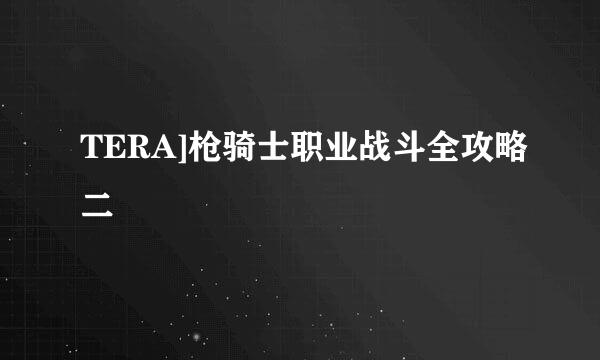 TERA]枪骑士职业战斗全攻略二