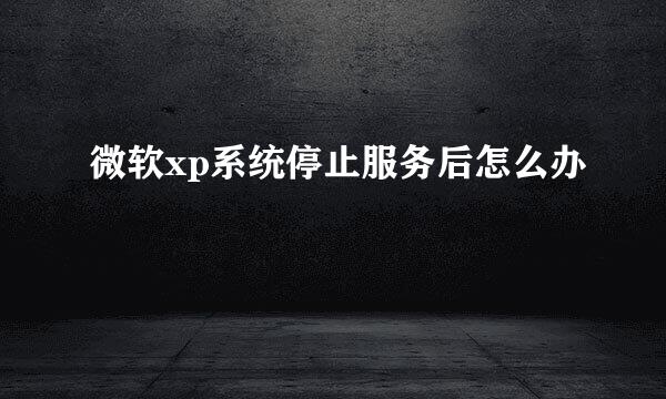 微软xp系统停止服务后怎么办