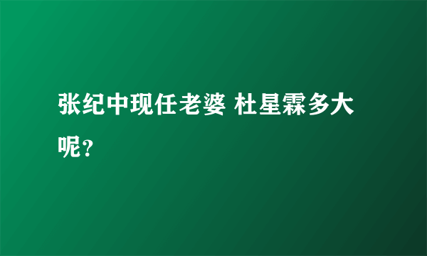 张纪中现任老婆 杜星霖多大呢？