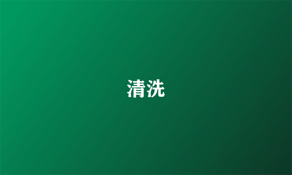 清洗