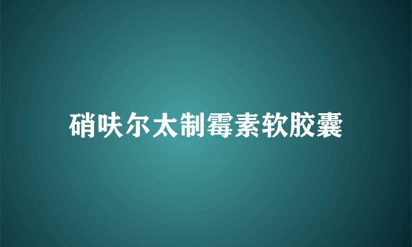 硝呋尔太制霉素软胶囊