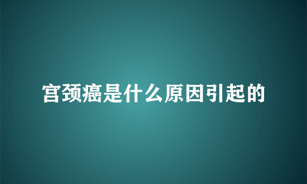 宫颈癌是什么原因引起的