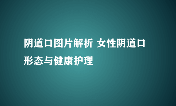 阴道口图片解析 女性阴道口形态与健康护理