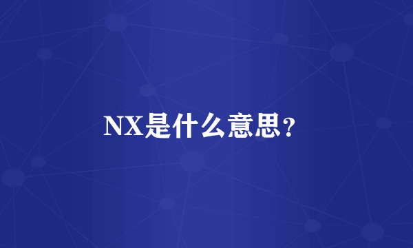 NX是什么意思？