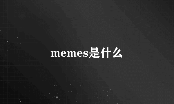 memes是什么