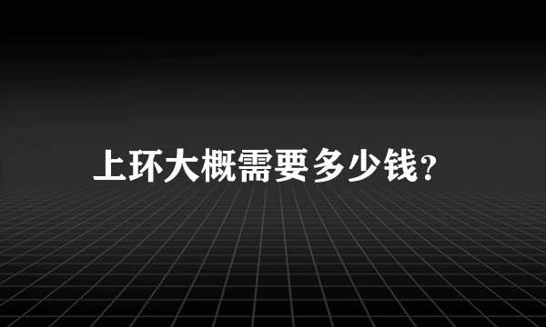 上环大概需要多少钱？