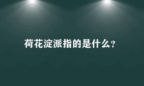 荷花淀派指的是什么？