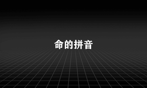 命的拼音