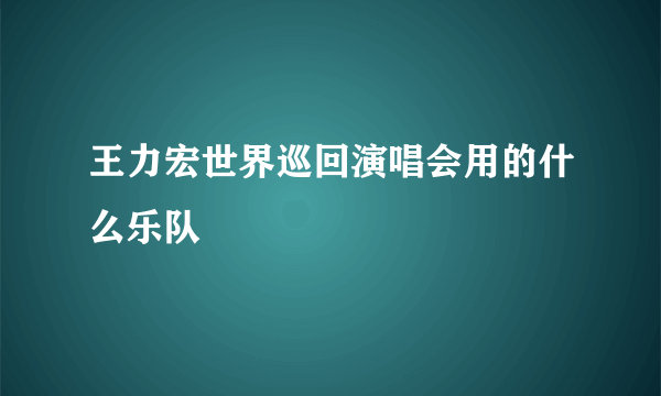 王力宏世界巡回演唱会用的什么乐队