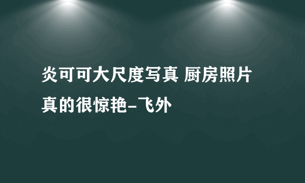 炎可可大尺度写真 厨房照片真的很惊艳-飞外