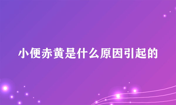 小便赤黄是什么原因引起的