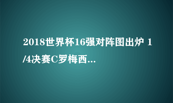 2018世界杯16强对阵图出炉 1/4决赛C罗梅西或上演“球王争霸战”