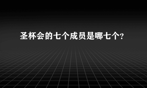 圣杯会的七个成员是哪七个？