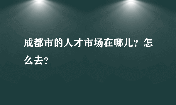 成都市的人才市场在哪儿？怎么去？