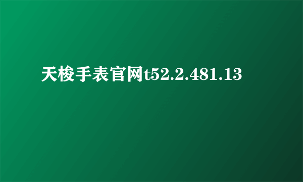 天梭手表官网t52.2.481.13