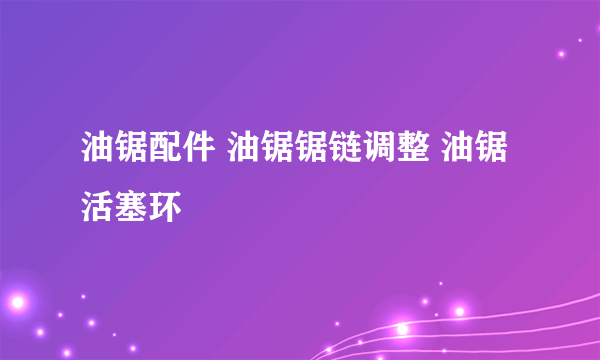 油锯配件 油锯锯链调整 油锯活塞环