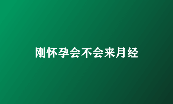 刚怀孕会不会来月经