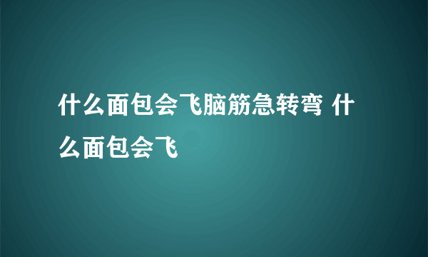 什么面包会飞脑筋急转弯 什么面包会飞