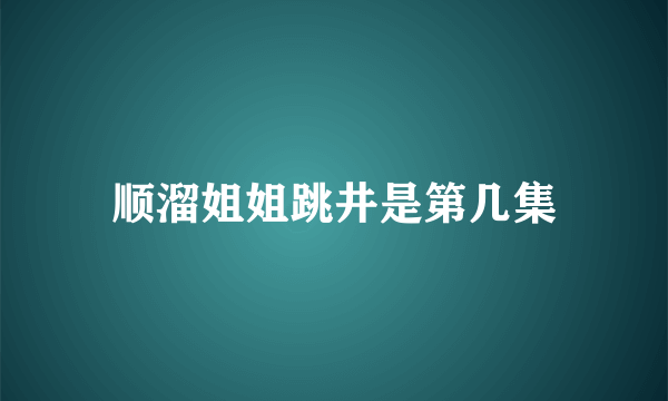 顺溜姐姐跳井是第几集