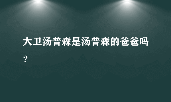 大卫汤普森是汤普森的爸爸吗？