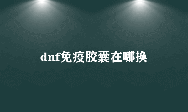 dnf免疫胶囊在哪换