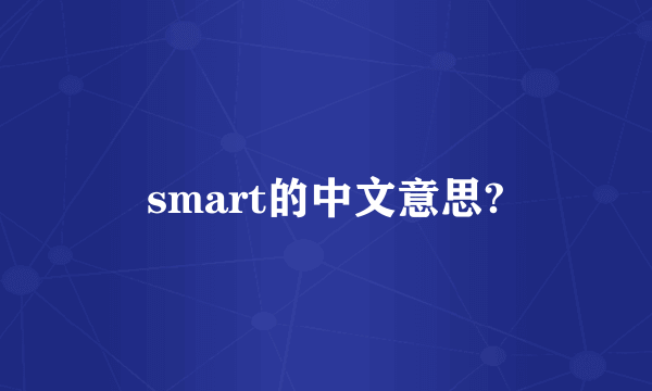 smart的中文意思?