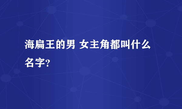 海扁王的男 女主角都叫什么名字？