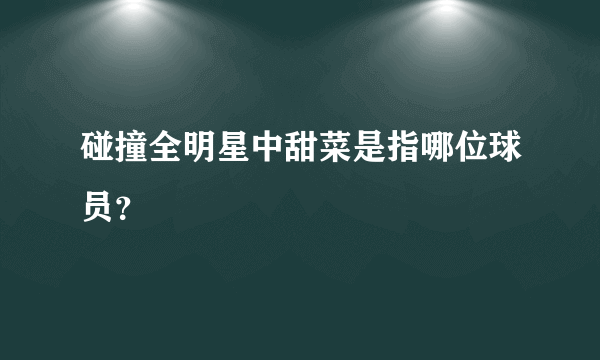 碰撞全明星中甜菜是指哪位球员？