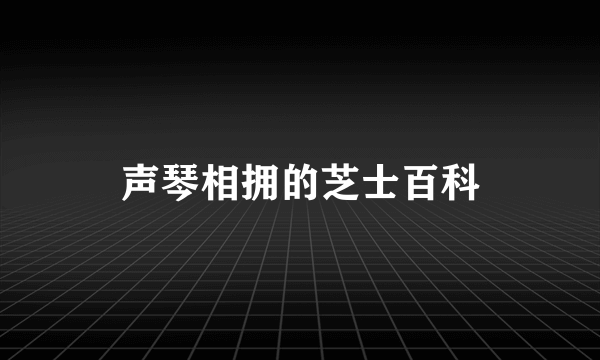 声琴相拥的芝士百科