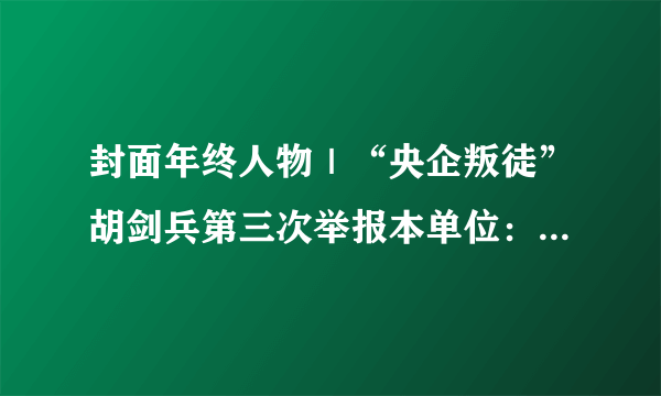 封面年终人物｜“央企叛徒”胡剑兵第三次举报本单位：中交二院伪造大量公章投标造假-飞外