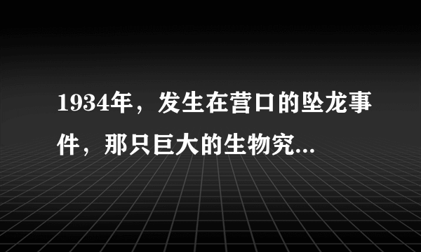 1934年，发生在营口的坠龙事件，那只巨大的生物究竟是什么