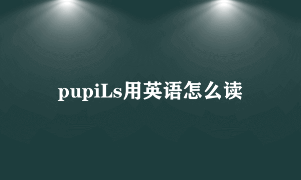 pupiLs用英语怎么读