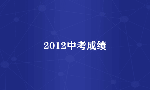 2012中考成绩