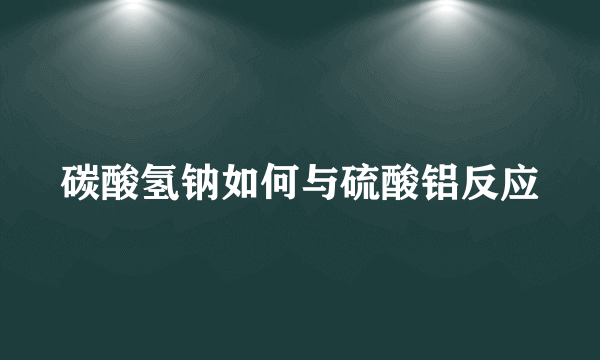 碳酸氢钠如何与硫酸铝反应