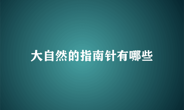 大自然的指南针有哪些