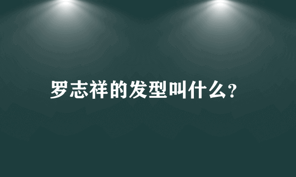 罗志祥的发型叫什么？