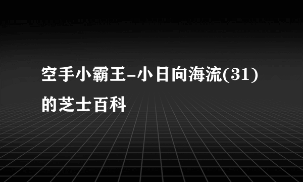 空手小霸王-小日向海流(31)的芝士百科