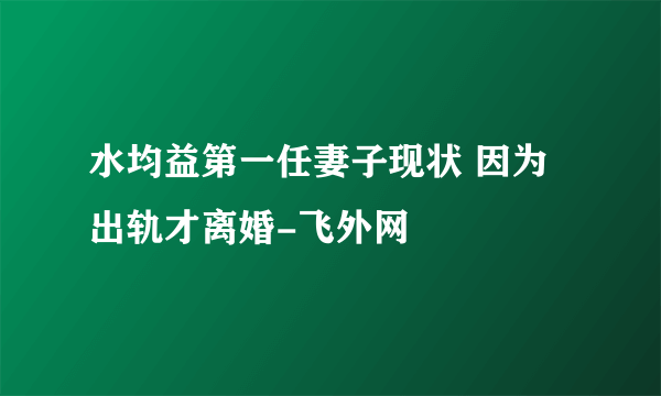 水均益第一任妻子现状 因为出轨才离婚-飞外网