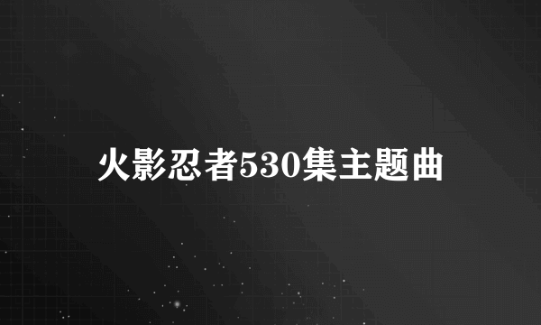 火影忍者530集主题曲