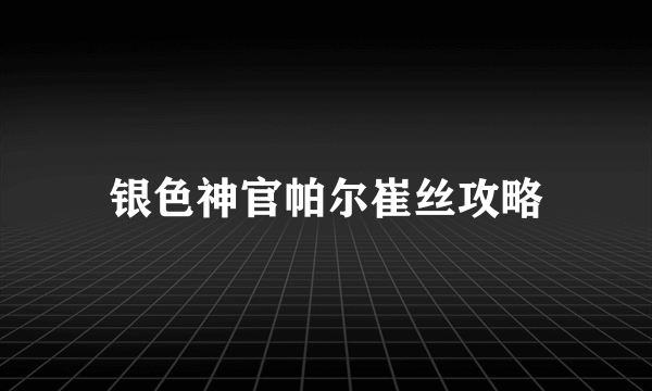 银色神官帕尔崔丝攻略