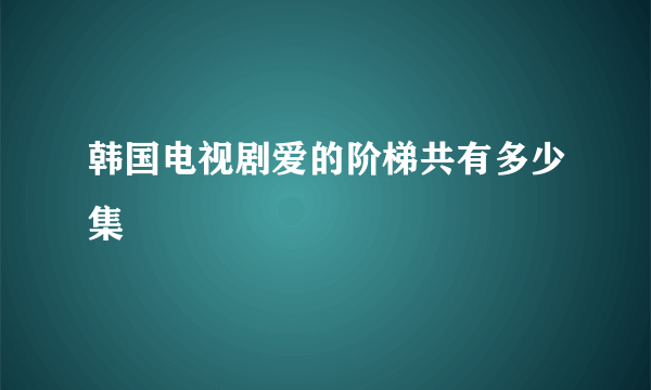 韩国电视剧爱的阶梯共有多少集