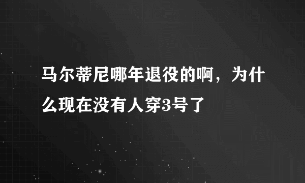 马尔蒂尼哪年退役的啊，为什么现在没有人穿3号了